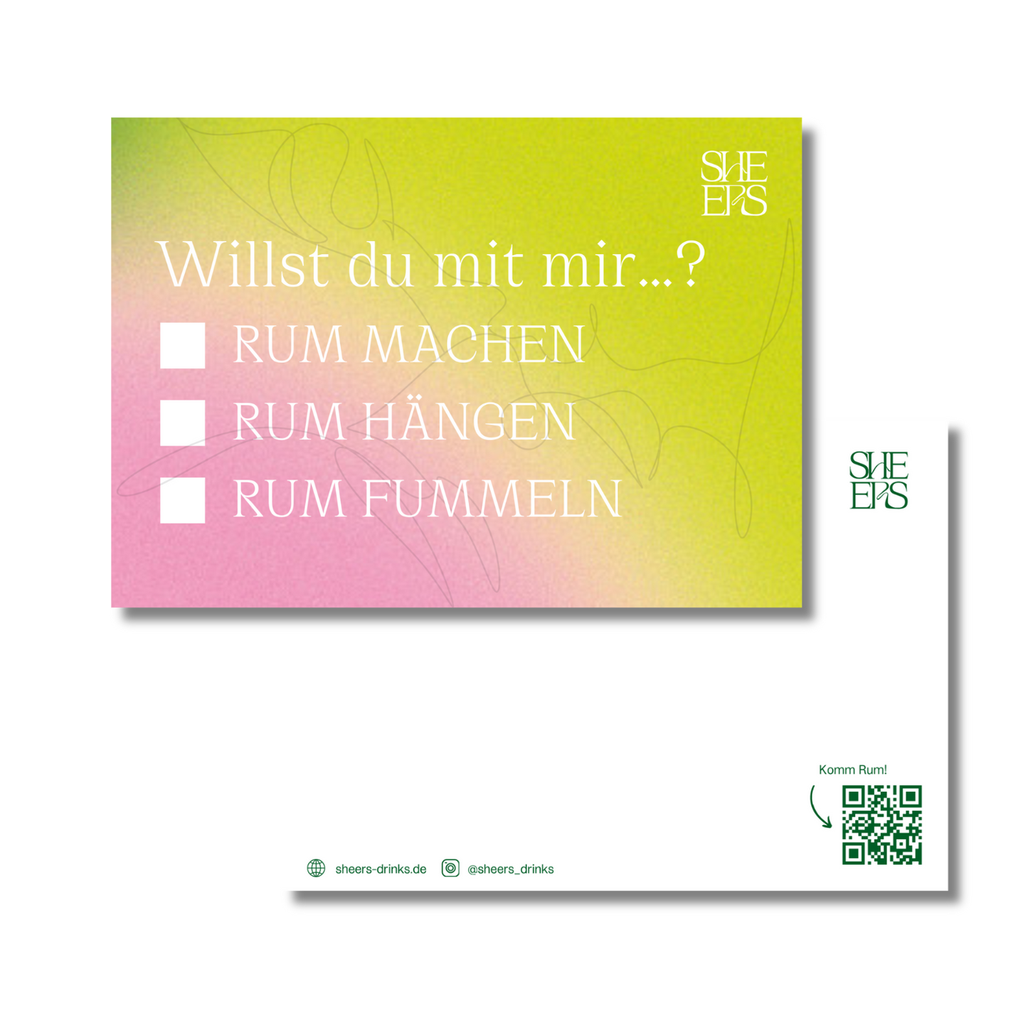 Sheers Postkarte "Willst du mir mir…?"