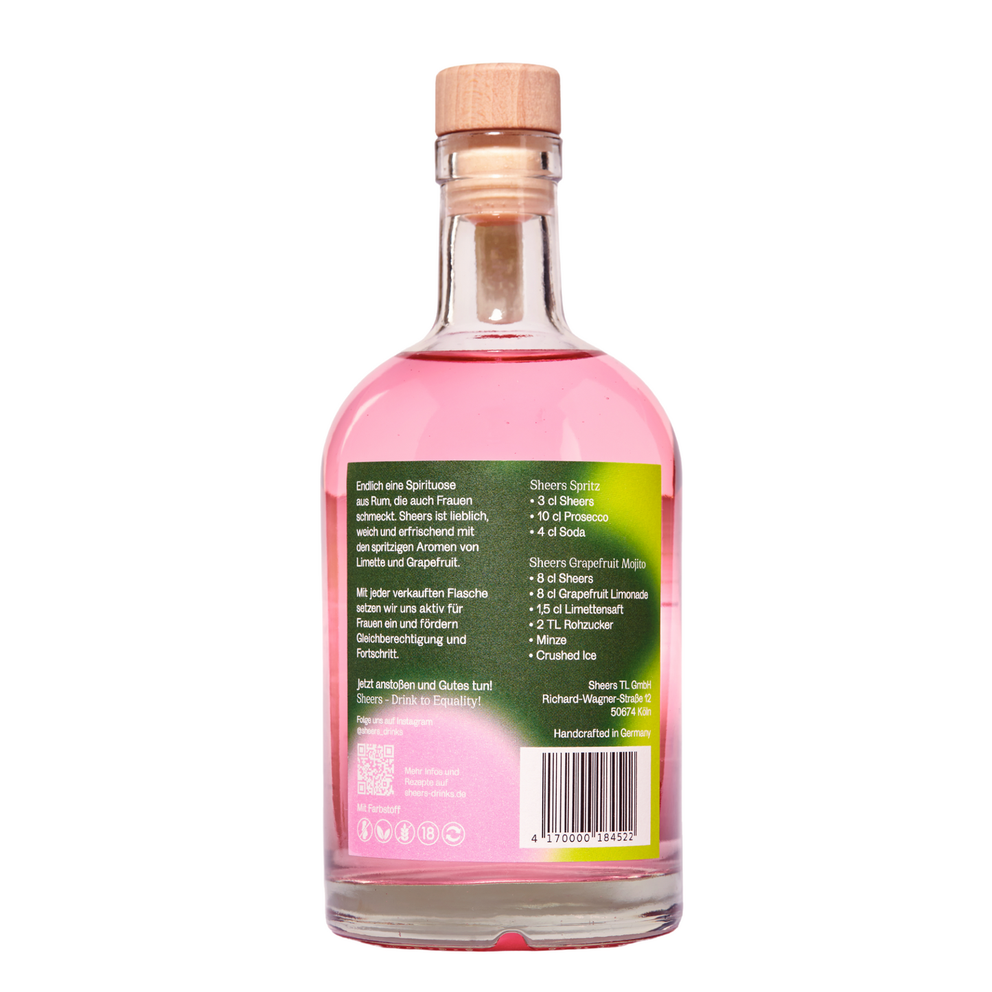 3er Set - Sheers Spirituose aus Rum Limette & Grapefruit 500ml