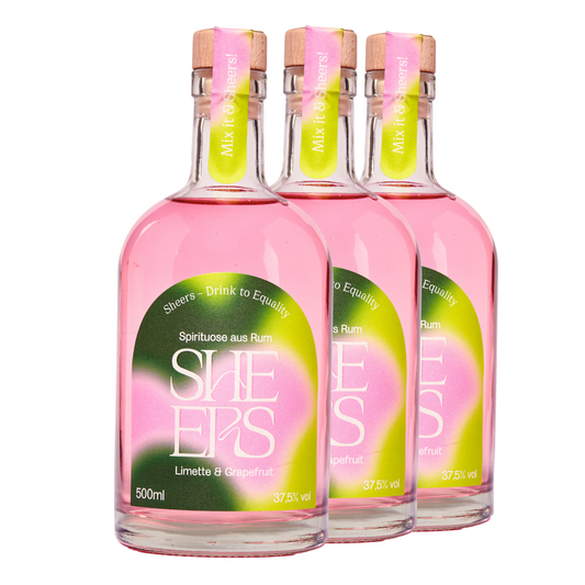 3er Set - Sheers Spirituose aus Rum Limette & Grapefruit 500ml